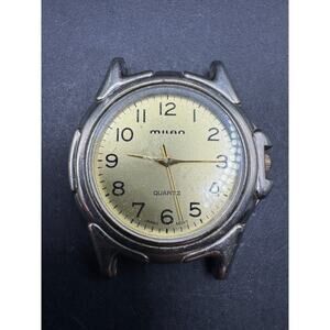 Vintage Men's Milan Analog Quartz Watch MLN1002 Stainless Steel Japan Mov't